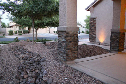 Desert landscape design Arizona front yard remodel