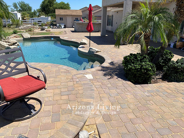 Paver Patio over pool decking